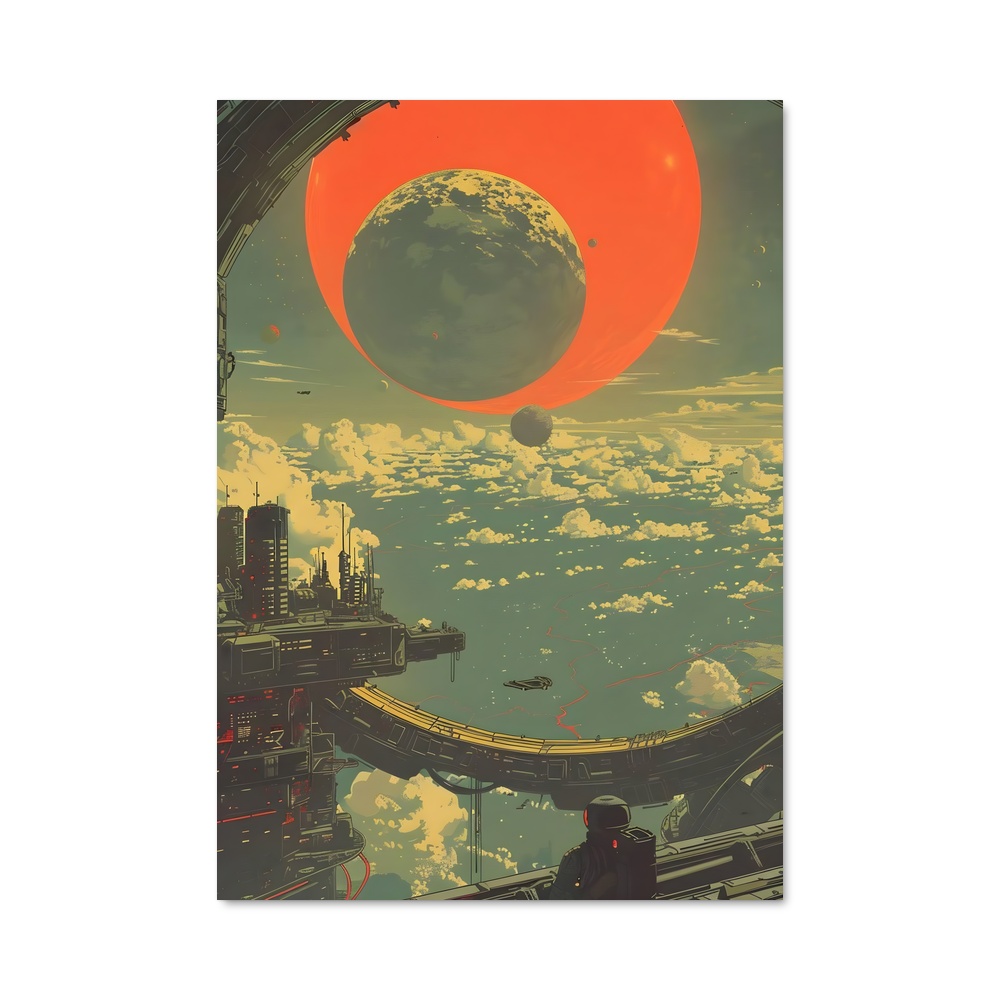 Poster Digital espace artistique captivant – affiche Art spatial